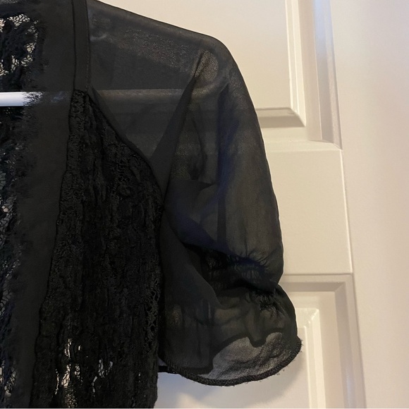 BCBGeneration Black Lace Shirt in XS - Picture 3 of 7